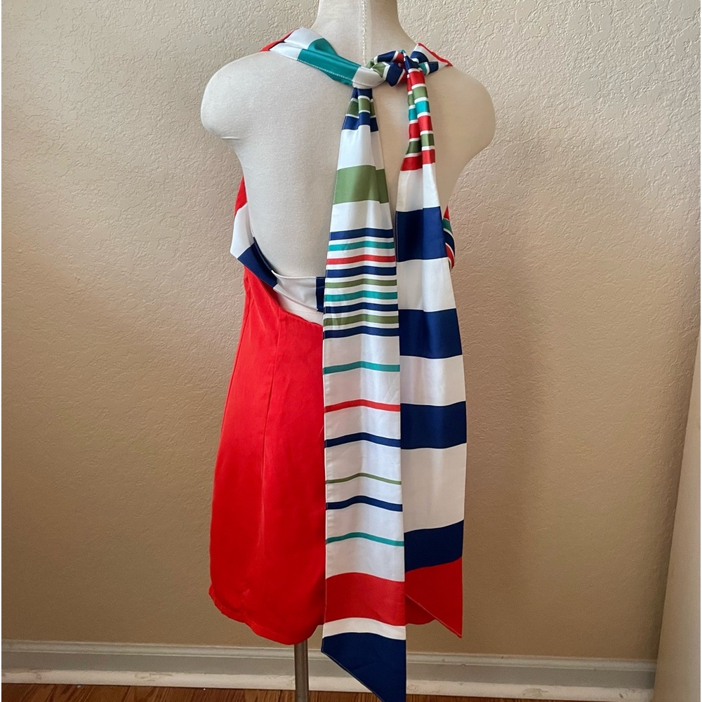 Lulus Red/ Orange Multi Stripe Open -Back Mini Dr… - image 5